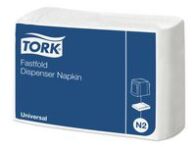 Dispenserserviett TORK 1L N2 hvit (300)